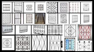 Home Security window grill design. Iron window grill. Steel window grill.