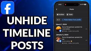 How To Unhide Posts From Facebook Timeline