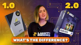 What's the difference between Light My Bricks 1.0 and 2.0?