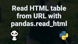 How to Web Scrape an HTML Table using Pandas Library in Python