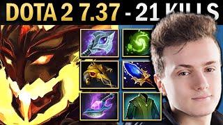 Shadow Fiend Gameplay Miracle with 21 Kills and Euls - Dota 2 7.37