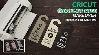 Cricut - Dollar Tree MAKEOVER - Decorative Door Hangers (Farmhouse)