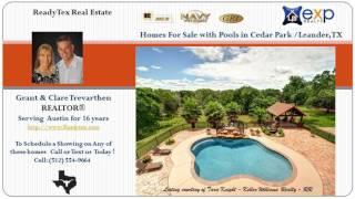 Williamson County Homes for sale with Pools - Cedar Park - Leander TX