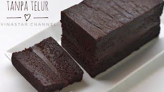 Soft and moist steamed brownies with a strong chocolate flavor, no eggs, no mixer.