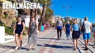 Benalmadena Spain Beach Promenade Walk Malaga Costa del Sol October 2024 [4K]