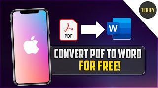 How to Convert PDF to Word on iPhone/iPad for FREE