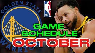 Golden State Warriors Team Schedule this October|2024-25 Regular Season.