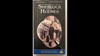 Original VHS Opening and Closing to Sherlock Holmes The Priory School The Second Stain UK VHS Tape