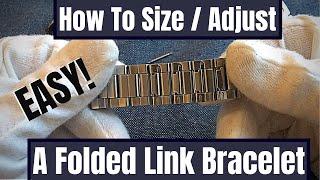 How To Size / Resize / Adjust A Folded Link Bracelet, On A SEIKO 5