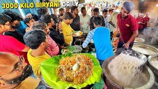 3000 KG Hyderabadi Biryani  Street Food India  Shadab Dum Biryani, Desi Ghee Chicken Gorani