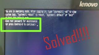 Ubuntu/Linux "Give root password for maintenance:" Error SOLVED!!!