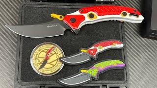 Maxace Dragon Knight !  Unboxing the knife and checking out all the peripherals !!