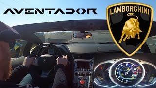 Lamborghini Aventador Topspeed and Sound on Autobahn