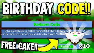 BIRTHDAY CODE!! (FREE CAKE) | Build a Boat for Treasure ROBLOX