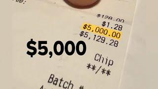 Here's how CA teacher's $5 tip mistakenly turned into $5,000