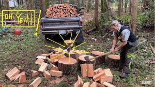 The  ‘AXE ‘ That Changed Everything, Hand Splitting Firewood