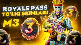 M3 ROYALE PASS SKINLARI / 1-50 RP TO'LIQ / RANK SOVG'ALARI