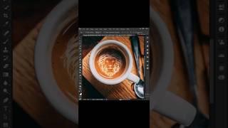 How to create coffee latte effect in #photoshop #shorts