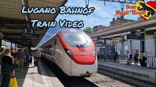 Switzerland Lugano Bahnof Train Video