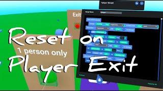 Facebook Horizon: Reset on Player Exit Tutorial