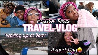 TRAVEL DAY VLOG️ (6am Flight, Delayed Flight, Houston Texas, + More) -AIRPORT VLOG 2024