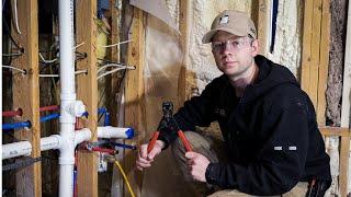 How To Plumb a Bathroom With One Vent! Two Sinks, Toilet, and Tub/shower!