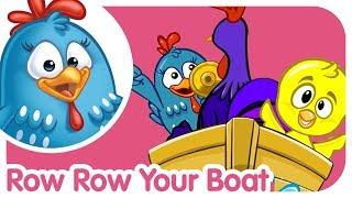 Row Your Boat | Lottie Dottie Chicken | Nursery Rhymes For Kids