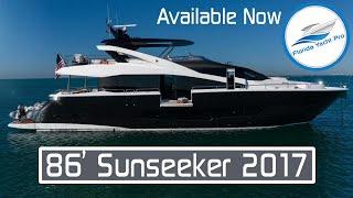 86' Sunseeker 2017 - Overview ENTERPRISE on Display @ 2022 PB Boat Show - Available for $5.9M