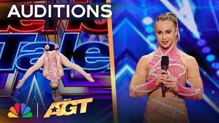 Haley Viloria Performs STUNNING Aerial to "Lethal Woman" by Dove Cameron | Auditions | AGT 2024