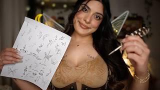 ASMR Fairy Tattoo Shop  Fantasy Roleplay  Tracing, Layered Sounds, Personal Attention