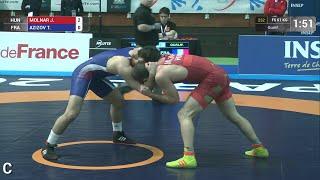 Qual. FS - 61 kg: J. MOLNAR (HUN) df. T. AZIZOV (FRA) by TF, 10-0