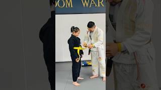 Tuyet “Snow” Nguyen first jiu jitsu yellow belt degree