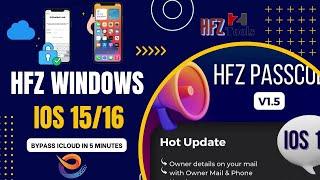 iCloud Bypass Passcode/Hello IOS 15 & 16 using HFZ (Windows Version) Signal 100%