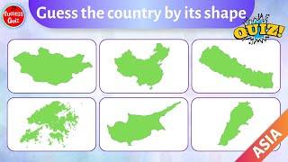 Guess the Country Shape Quiz | Asia