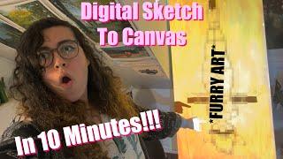 Digital Sketch to Real Canvas fast and easy | Touchdesiger | projection mapping