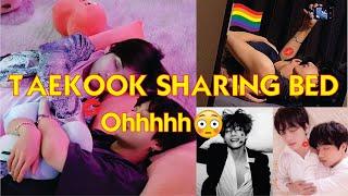 BTS V Taehyung and Jungkook sharing bed and sleeping together all moments - Taekook love story video