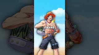 Ace flexing to Straw Hats 