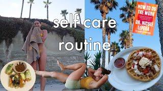 self care routine | ocean swim, taking myself on a date, workout routine