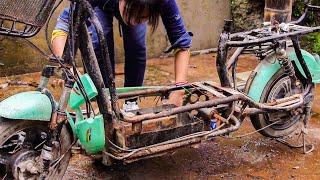 2 Days Girl Build An Dual-use Electric Bike With Old Bicycle Alone