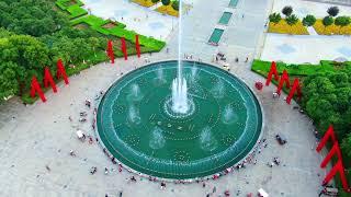 Large Music Fountain Water Show at Square