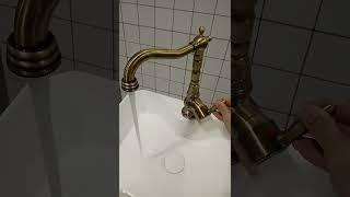 #СмесительДляВанной #BathroomFaucet Латунный Смеситель с Резным Длинным Носиком