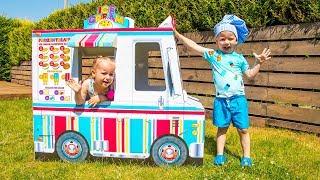 Gaby and Alex pretend Play with ICE CREAM TRUCK KIDS TOY