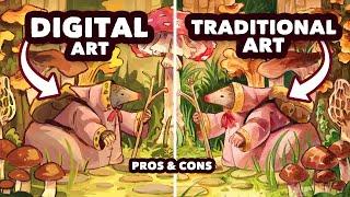 Digital vs Traditional art - the pros and cons of each!