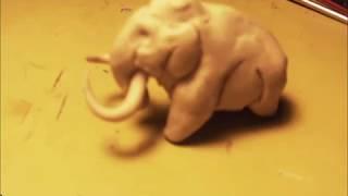 How to mold a mammoth from plasticine.Как слепить мамонта из пластилина.