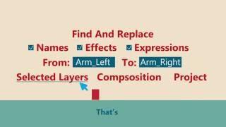 Find And Replace Script - After Effects Script