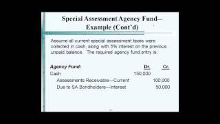 Special Assessment Agency Funds