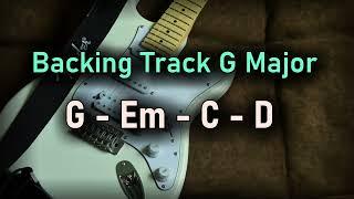 Pop Rock BACKING TRACK G Major | G Em C D | 80 BPM | Guitar Backing Track