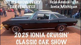 IONIA CRUISIN’ CLASSIC CAR SHOW 2025.  Ionia,Michigan