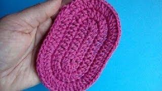 Овальный мотив вязание крючком Урок296 Howto crochet oval motive