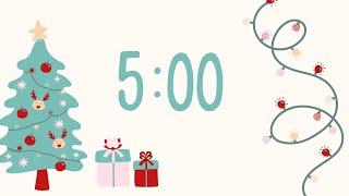 5 Minute Countdown Timer- Holiday Themed Music